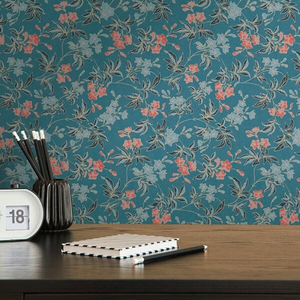 Tapete Blau, Grün, Orange, Terrakotta, Petrol Architects Paper Vliestapete (390634)