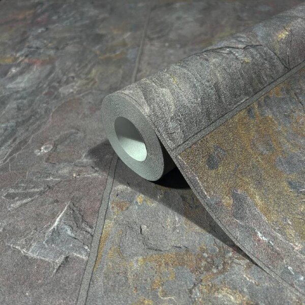 Tapete Schwarz, Anthrazit Marburg Vliestapete (45764)