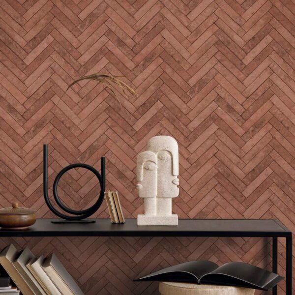 Tapete Braun, Rot Marburg Vliestapete (45763)