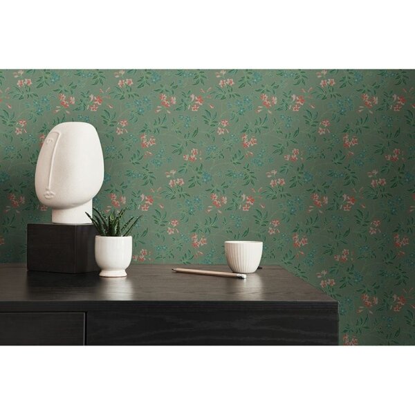 Tapete Blau, Grün, Petrol, Rosa, Rose, Rot Architects Paper Vliestapete (390631)