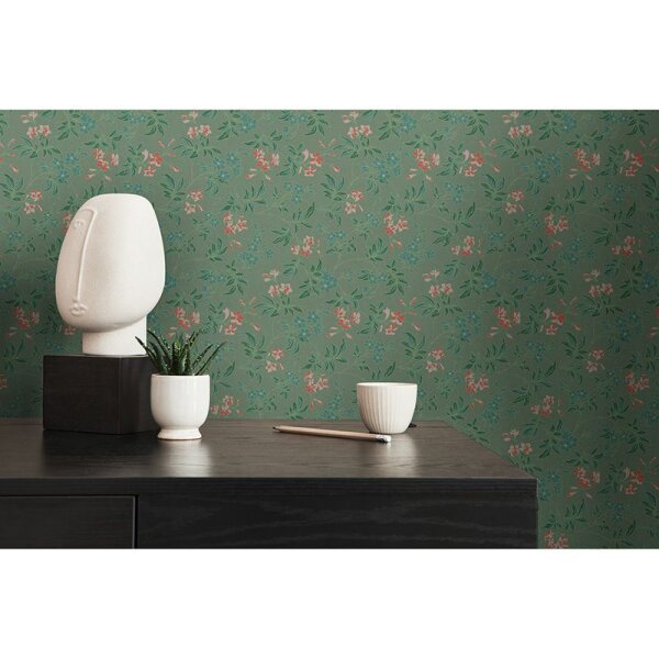 Tapete Blau, Grün, Petrol, Rosa, Rose, Rot Architects Paper Vliestapete (390631)