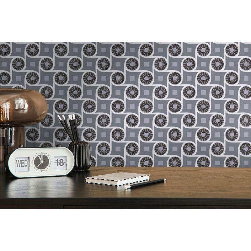 Tapete Grau, Silber, Weiß Architects Paper Vliestapete (390604)