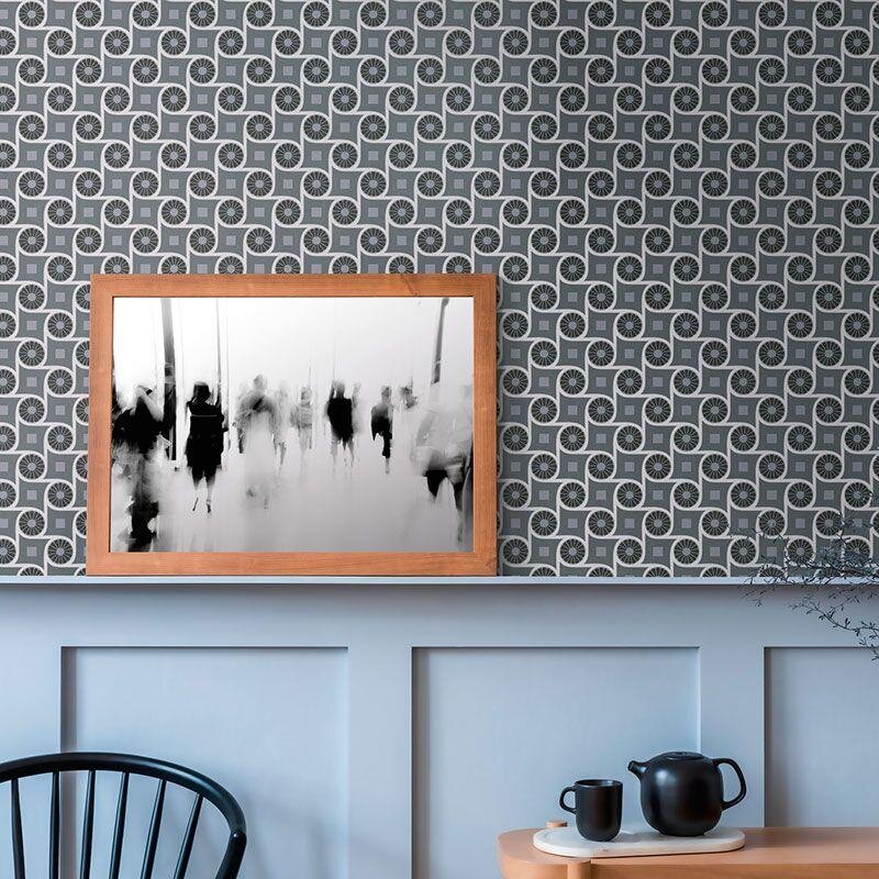 Tapete Grau, Silber, Weiß Architects Paper Vliestapete (390604)