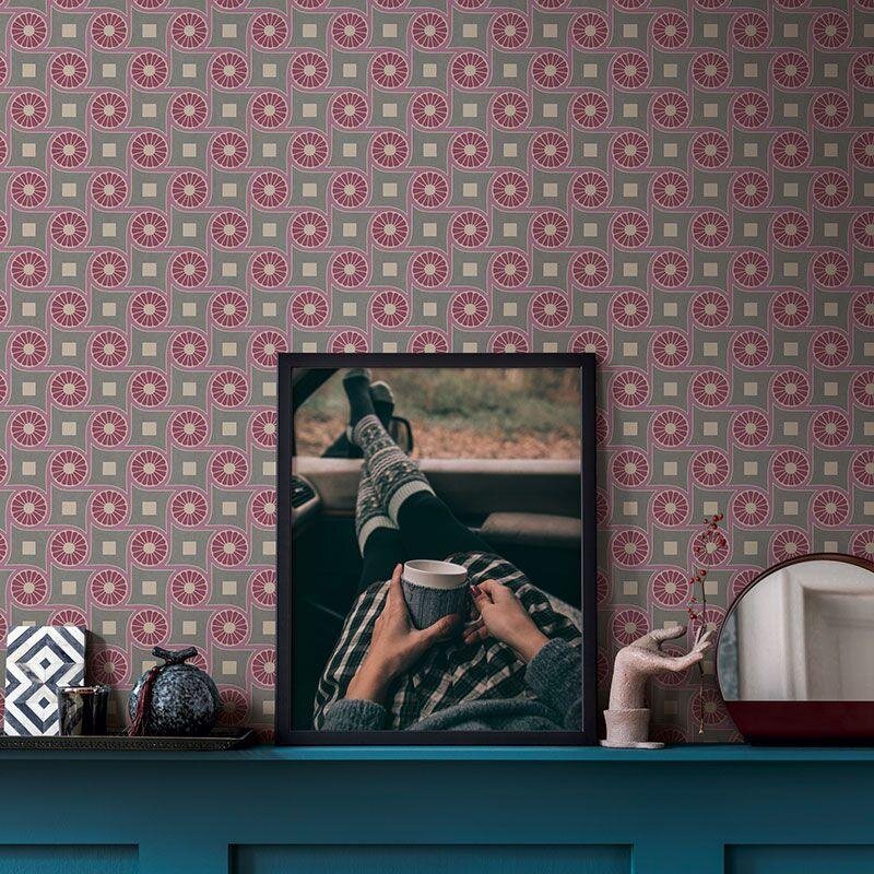 Tapete Grau, Silber, Lila, Flieder Architects Paper Vliestapete (390602)