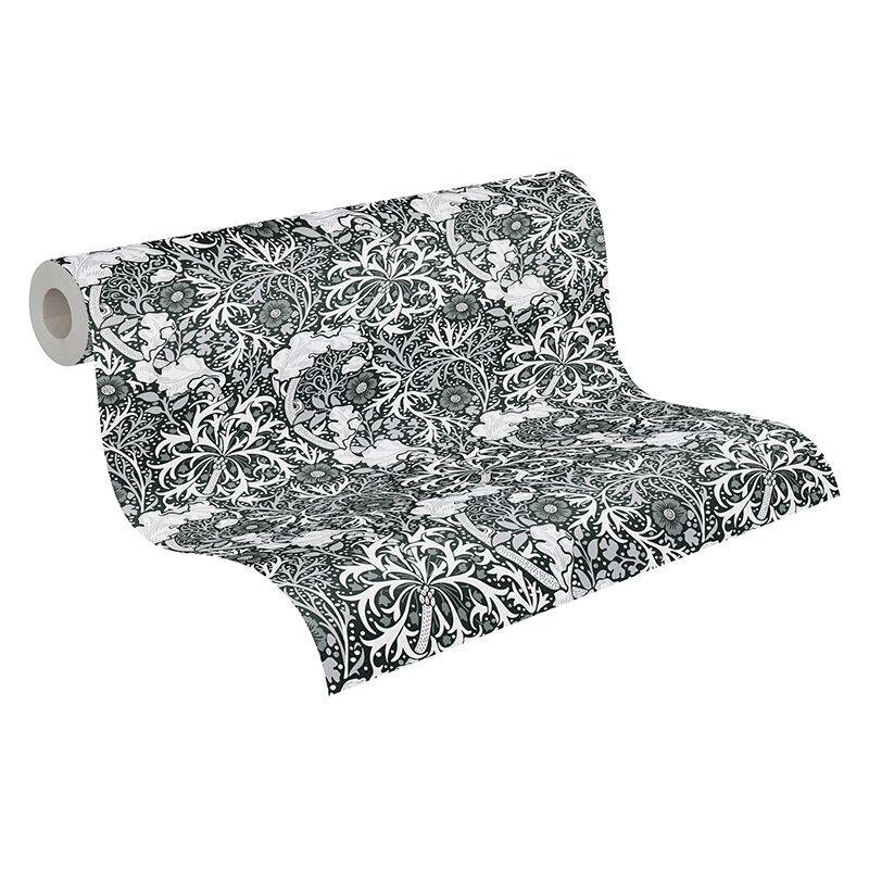 Tapete Grau, Silber, Schwarz-Weiß Architects Paper Vliestapete (390595)