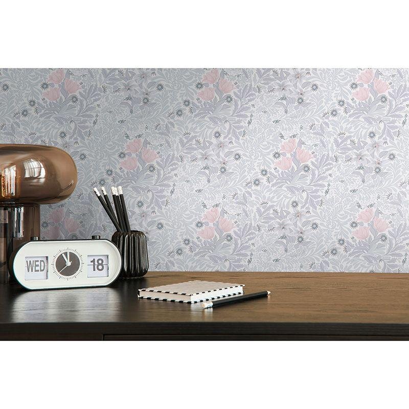 Tapete Grau, Silber, Rosa, Rose Architects Paper Vliestapete (390575)