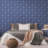 Tapete Blau, Gr&uuml;n, Lila, Flieder, T&uuml;rkis...