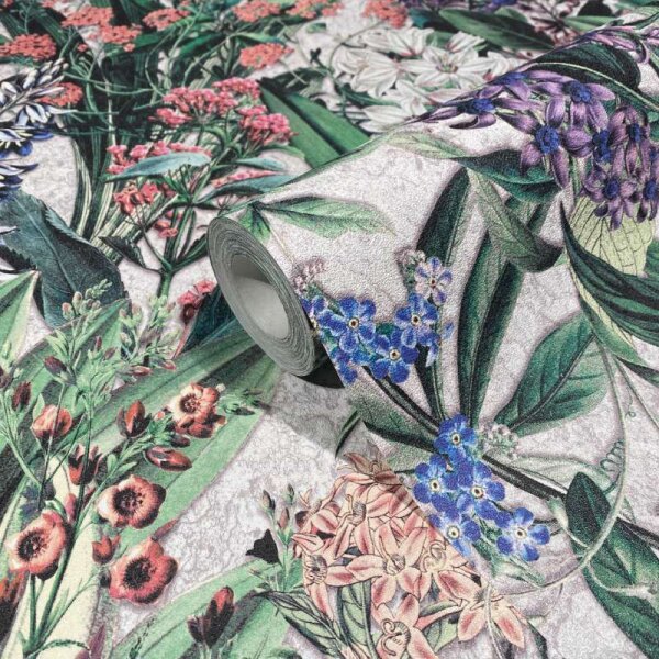 Tapete Bunt, Grau Marburg Vliestapete (47477)