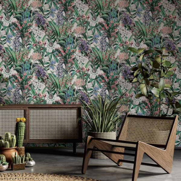 Tapete Bunt, Grau Marburg Vliestapete (47477)