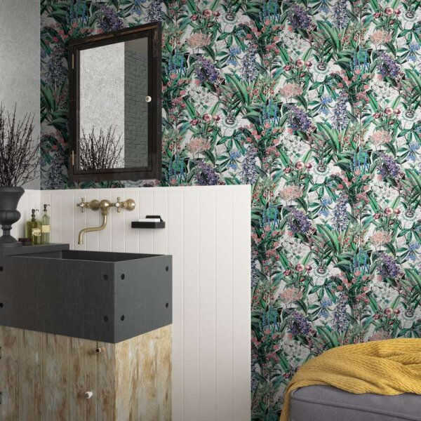 Tapete Bunt, Grau Marburg Vliestapete (47477)