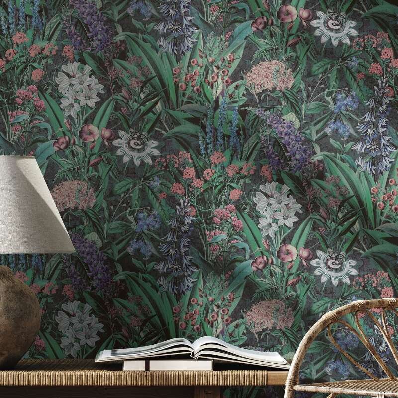 Tapete Bunt, Schwarz Marburg Vliestapete (47475)