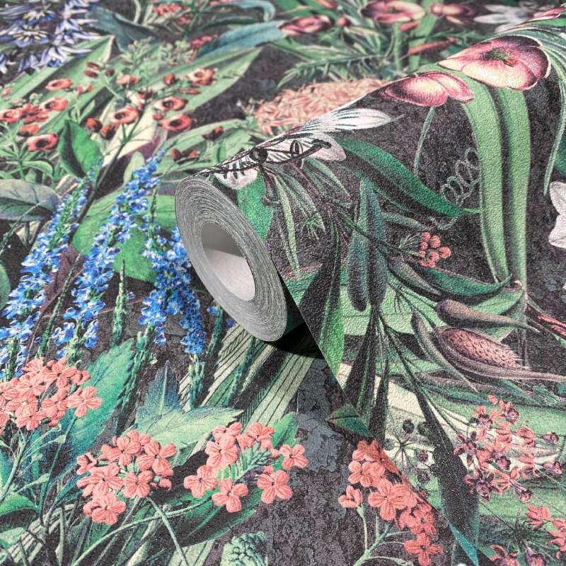 Tapete Bunt, Schwarz Marburg Vliestapete (47475)