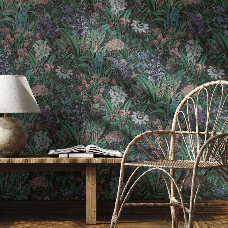 Tapete Bunt, Schwarz Marburg Vliestapete (47475)