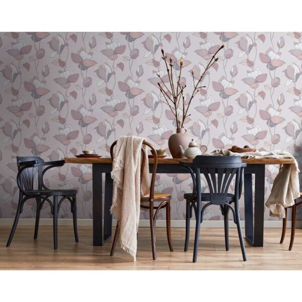 Tapete Rosa, Lila, Pastellfarben Marburg Vliestapete (47474)