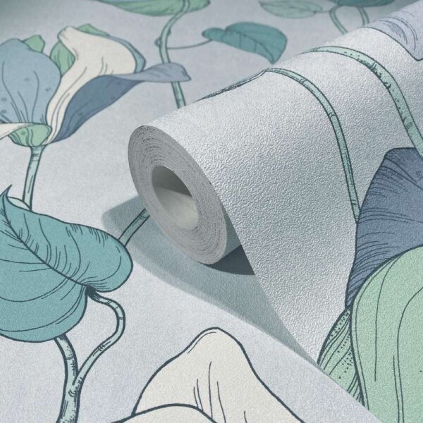 Tapete Blau, Grün, Pastellfarben Marburg Vliestapete (47473)