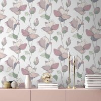 Tapete Beige, Lila, Pastellfarben Marburg Vliestapete...