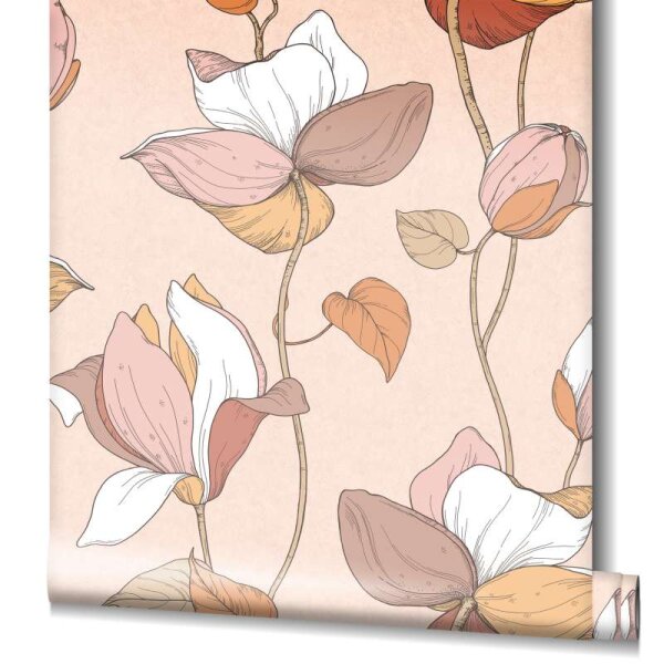 Tapete Beige, Rosa, Braun Marburg Vliestapete (47471)