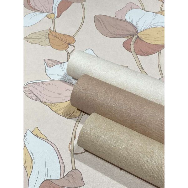 Tapete Beige, Rosa, Braun Marburg Vliestapete (47471)