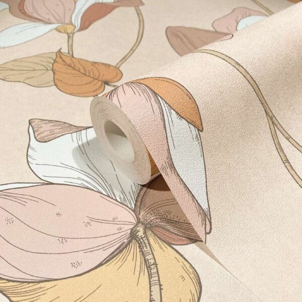 Tapete Beige, Rosa, Braun Marburg Vliestapete (47471)