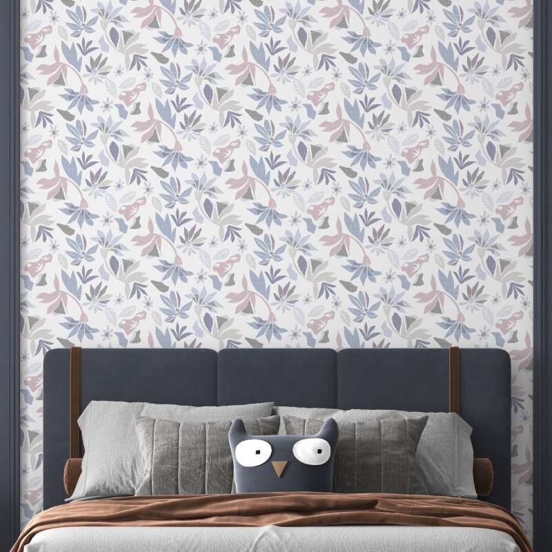 Tapete Lila, Pastellfarben, Weiß Marburg Vliestapete (47470)