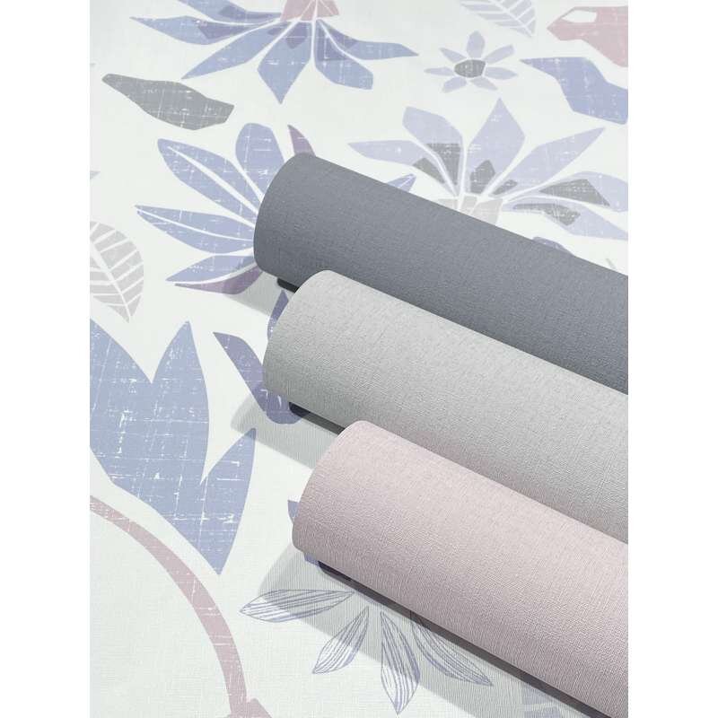 Tapete Lila, Pastellfarben, Weiß Marburg Vliestapete (47470)