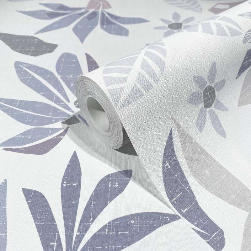 Tapete Lila, Pastellfarben, Weiß Marburg Vliestapete (47470)