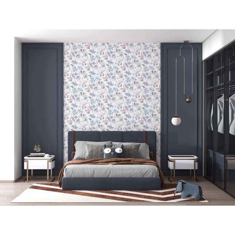 Tapete Lila, Pastellfarben, Weiß Marburg Vliestapete (47470)