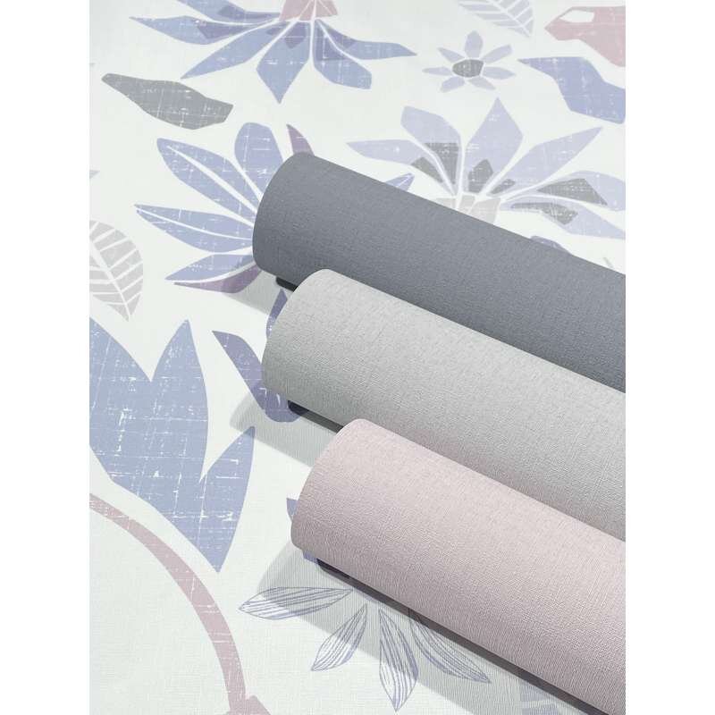 Tapete Lila, Pastellfarben, Weiß Marburg Vliestapete (47470)