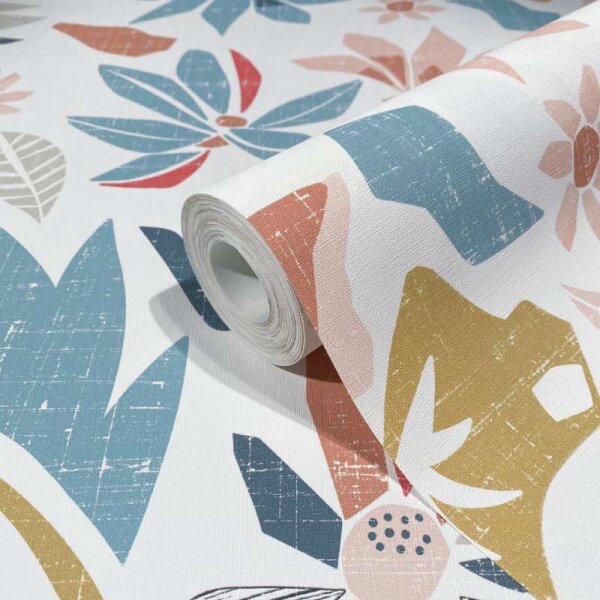 Tapete Bunt, Weiß Marburg Vliestapete (47467)