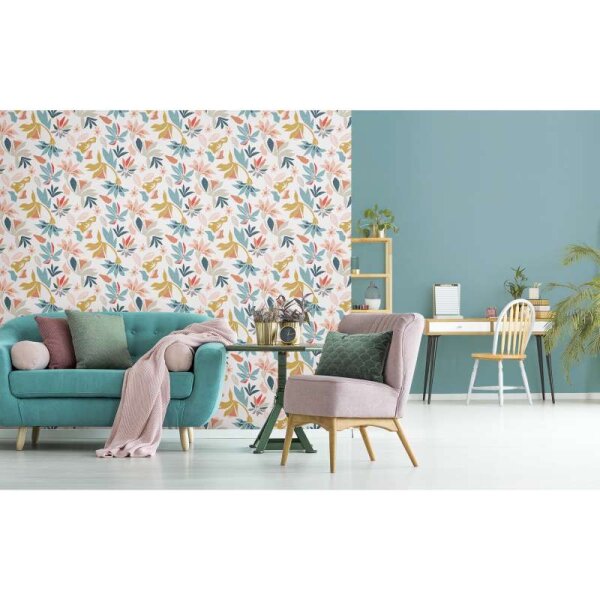 Tapete Bunt, Weiß Marburg Vliestapete (47467)