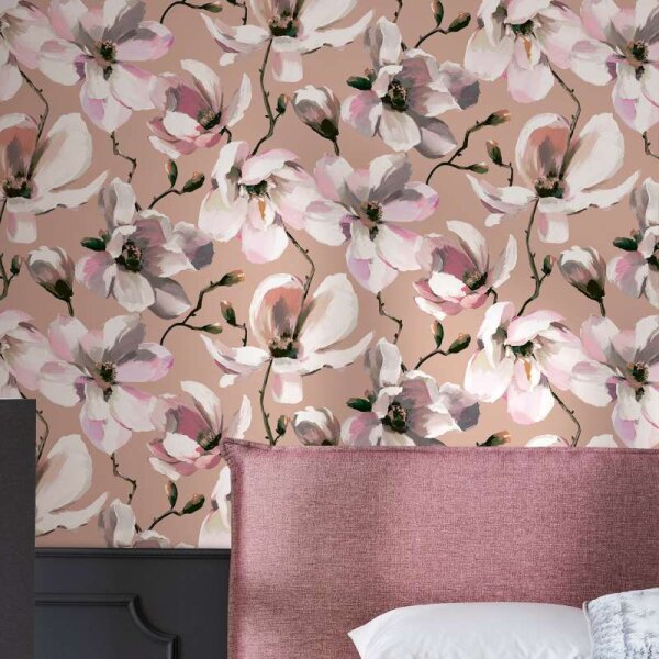 Tapete Rosa, Braun Marburg Vliestapete (47465)