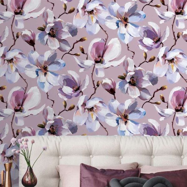 Tapete Lila, Flieder Marburg Vliestapete (47463)