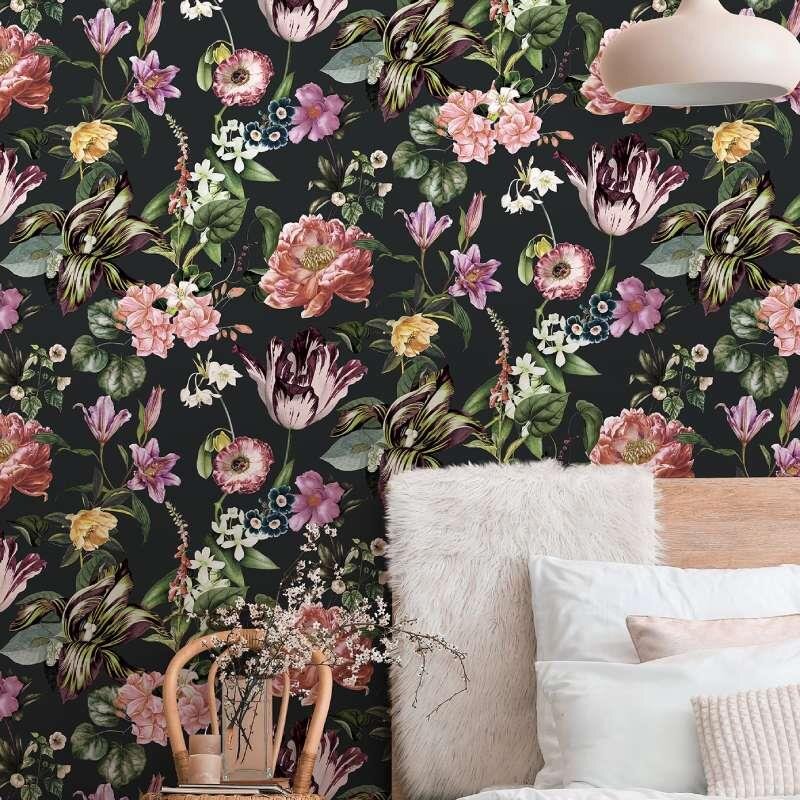 Tapete Bunt, Schwarz Marburg Vliestapete (47460)