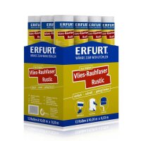 12 Rollen ERFURT Vlies-Rauhfaser Rustic (Karton)