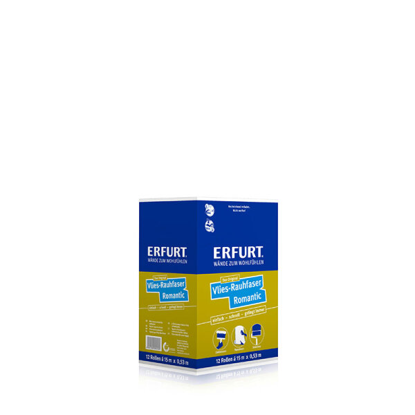 ERFURT Vlies-Rauhfaser Romantic, Karton (12 x Rolle)