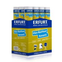 12 Rollen ERFURT Vlies-Rauhfaser Romantic (Karton)
