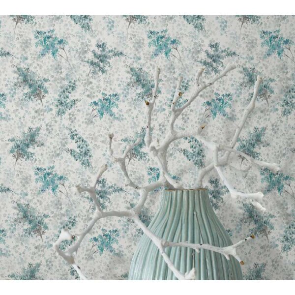 Tapete Blau, Türkis Marburg Vliestapete (47451)