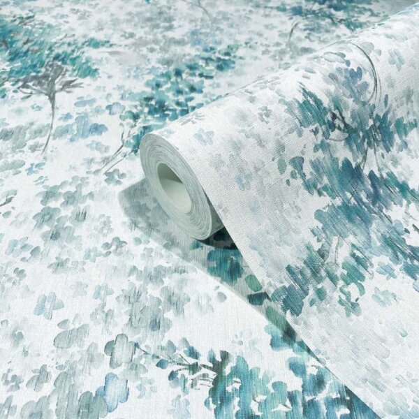 Tapete Blau, Türkis Marburg Vliestapete (47451)