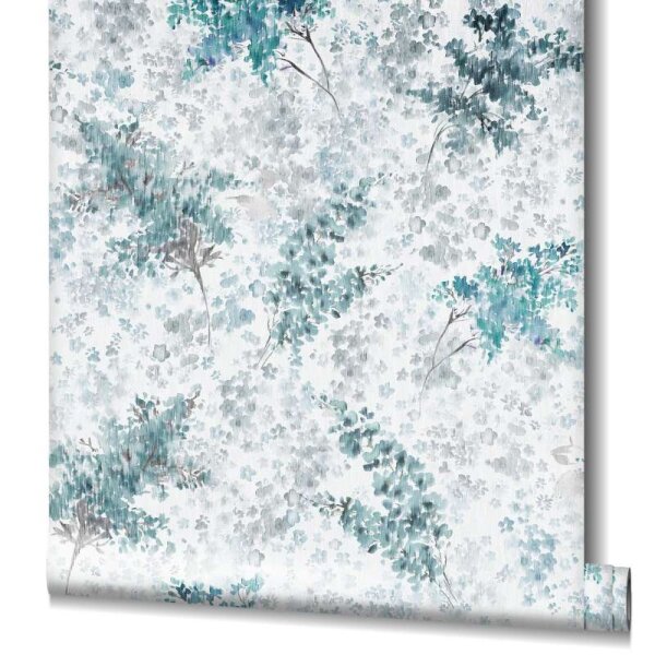 Tapete Blau, Türkis Marburg Vliestapete (47451)