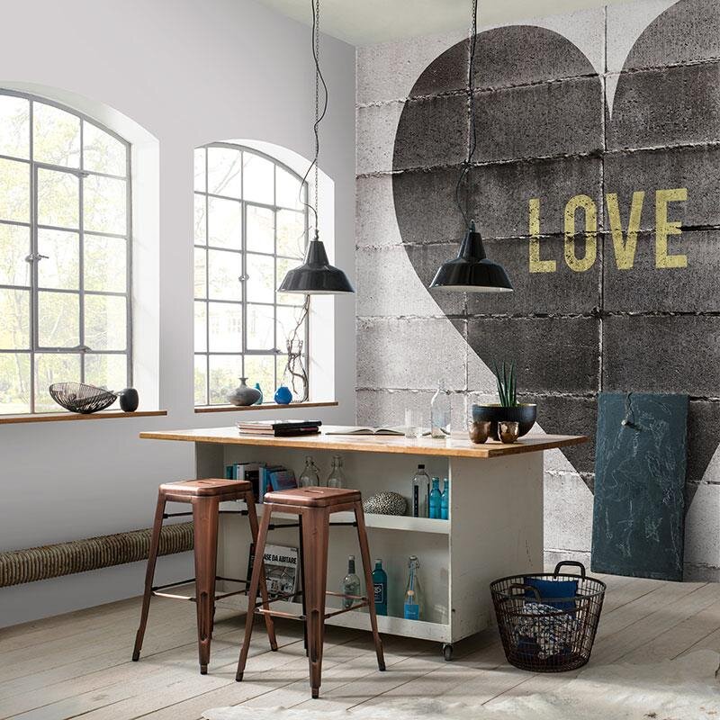 Digitaldruck-Tapete Grau, Silber ELLE Decoration (226520)