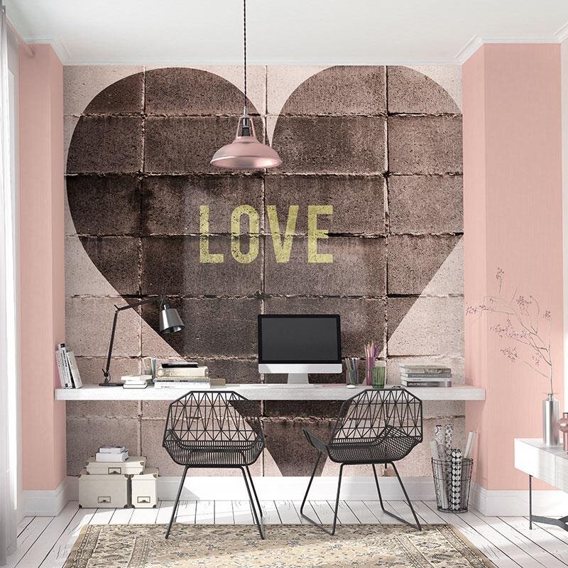 Digitaldruck-Tapete Braun, Rosa, Rose ELLE Decoration (226510)