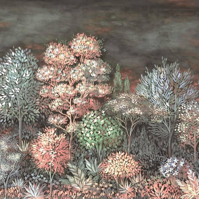 Digitaldruck-Tapete Grau, Silber, Rosa, Rose ELLE Decoration (226425)