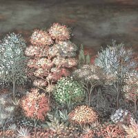 Digitaldruck-Tapete Grau, Silber, Rosa, Rose ELLE...