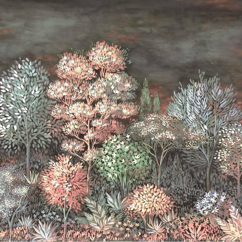 Digitaldruck-Tapete Grau, Silber, Rosa, Rose ELLE Decoration (226420)