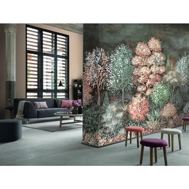 Digitaldruck-Tapete Grau, Silber, Rosa, Rose ELLE Decoration (226420)