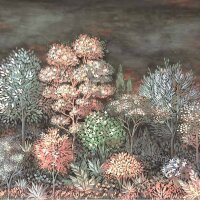 Digitaldruck-Tapete Grau, Silber, Rosa, Rose ELLE...