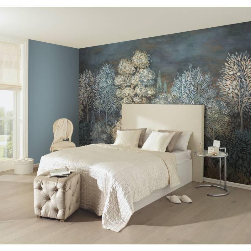 Digitaldruck-Tapete Blau, Grau, Silber ELLE Decoration (226410)