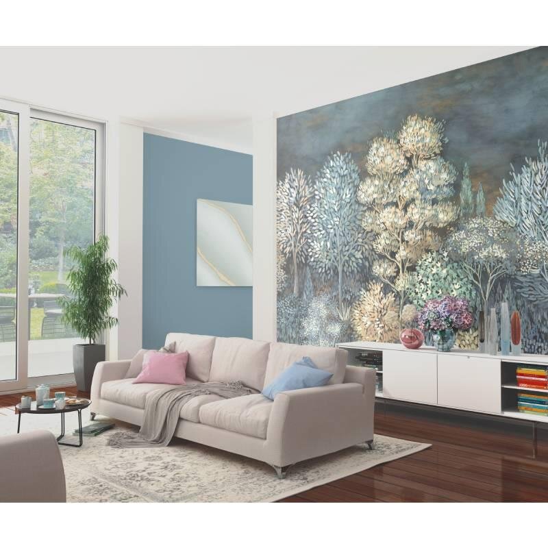 Digitaldruck-Tapete Blau, Grau, Silber ELLE Decoration (226410)