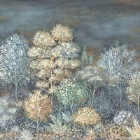 Digitaldruck-Tapete Blau, Grau, Silber ELLE Decoration...