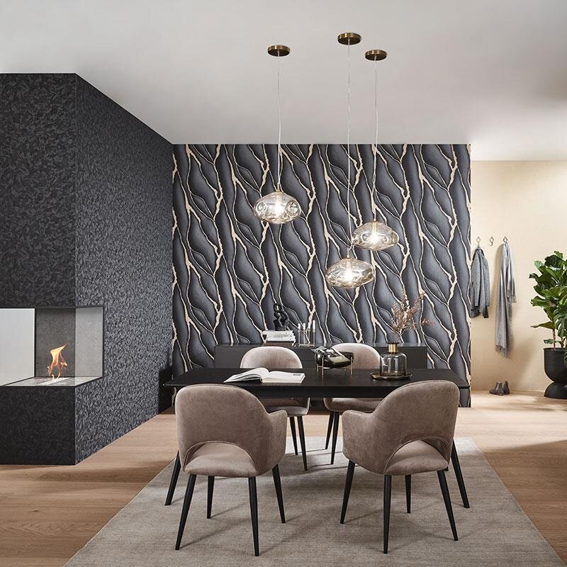 Tapete Schwarz, Anthrazit ELLE Decoration Vliestapete (1034515)